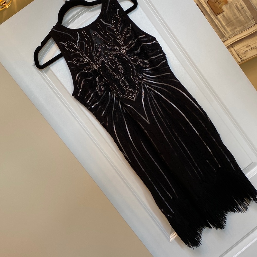 Romeo and Juliet black sequin gown